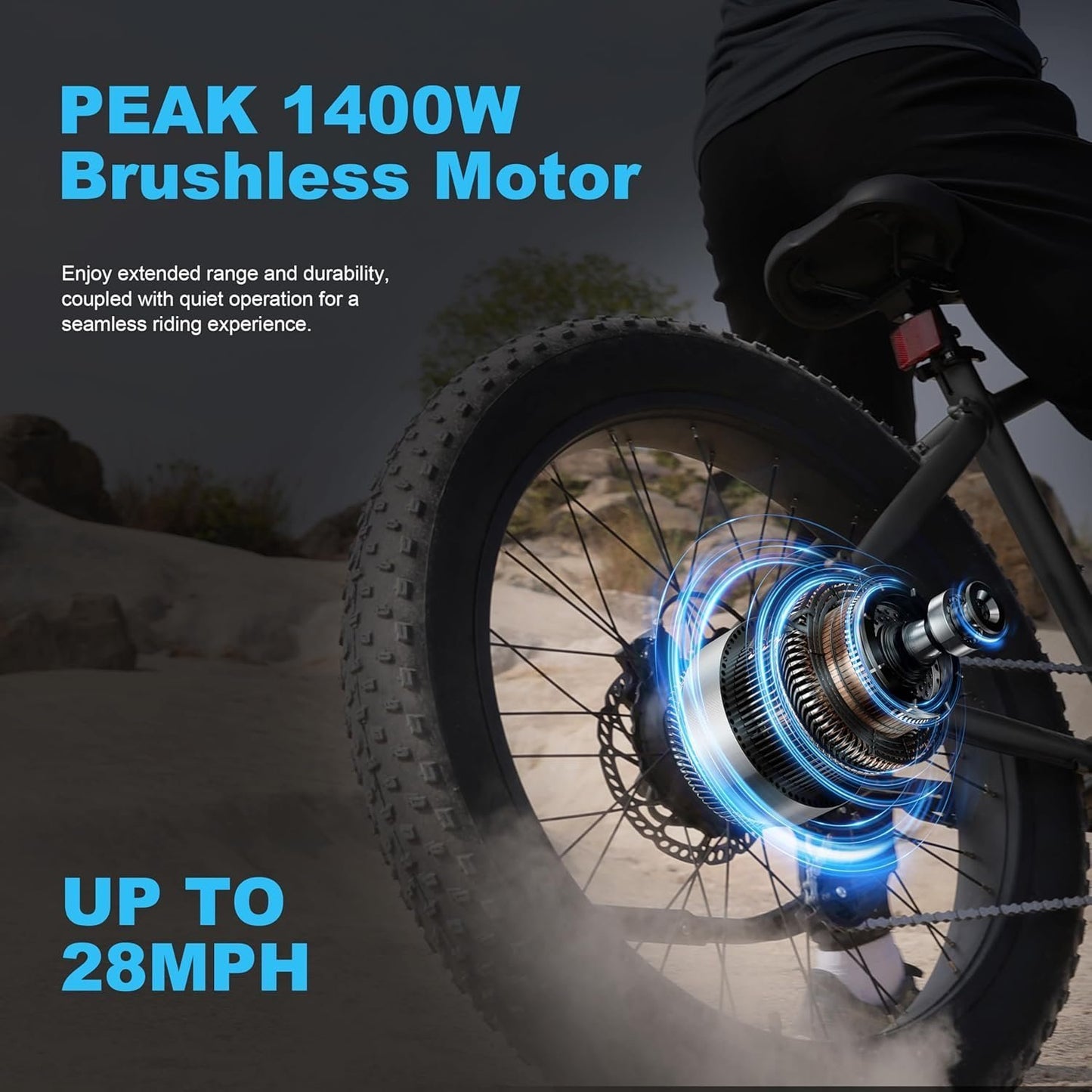All-Terrain Mountain Ebike 1400W Power & 65mi Range