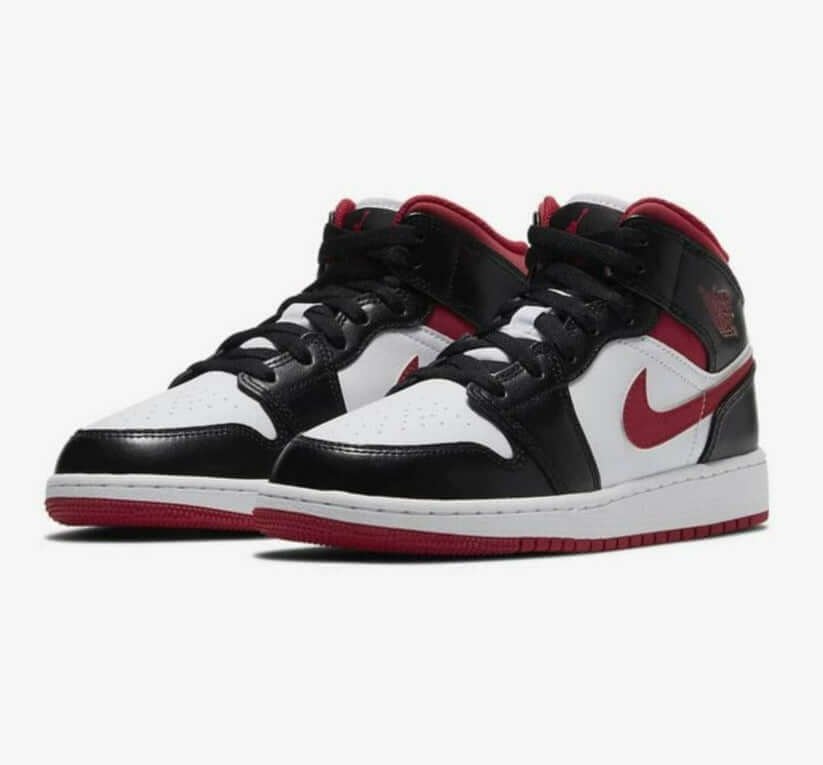 Air Jordan 1 Mid Gym Red Black White (GS) - Image 5