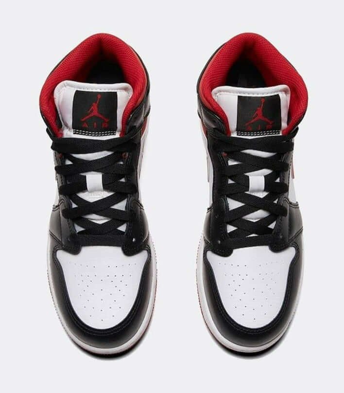 Air Jordan 1 Mid Gym Red Black White (GS) - Image 8